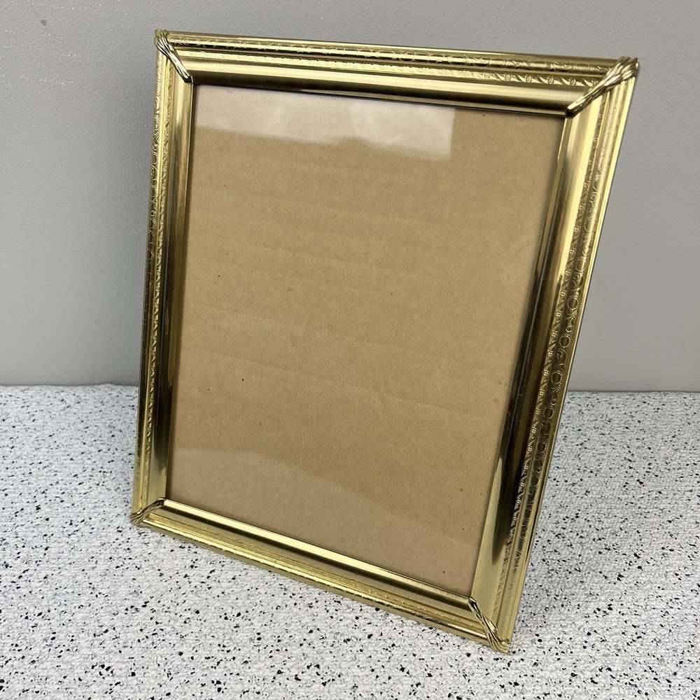 Burnes of Boston Vintage‎ 1999 Gold Tone Brass? Picture Photo Frame 8x10